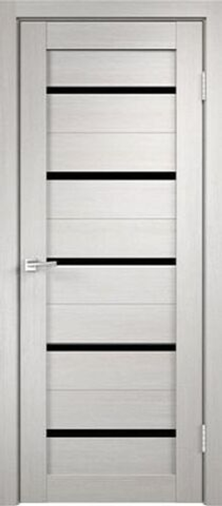 Межкомнатная дверь Velldoris Duplex PO Лакобель Черное Дуб белый