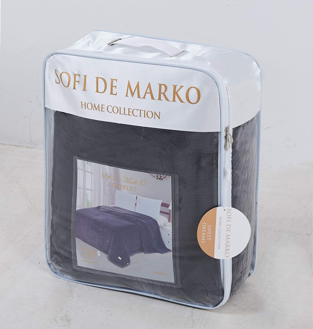 Плед 160х220 Sofi De MarkO Стелла серый