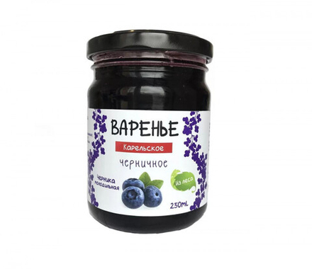 Варенье карельское из черники "Сладости севера", 260 мл