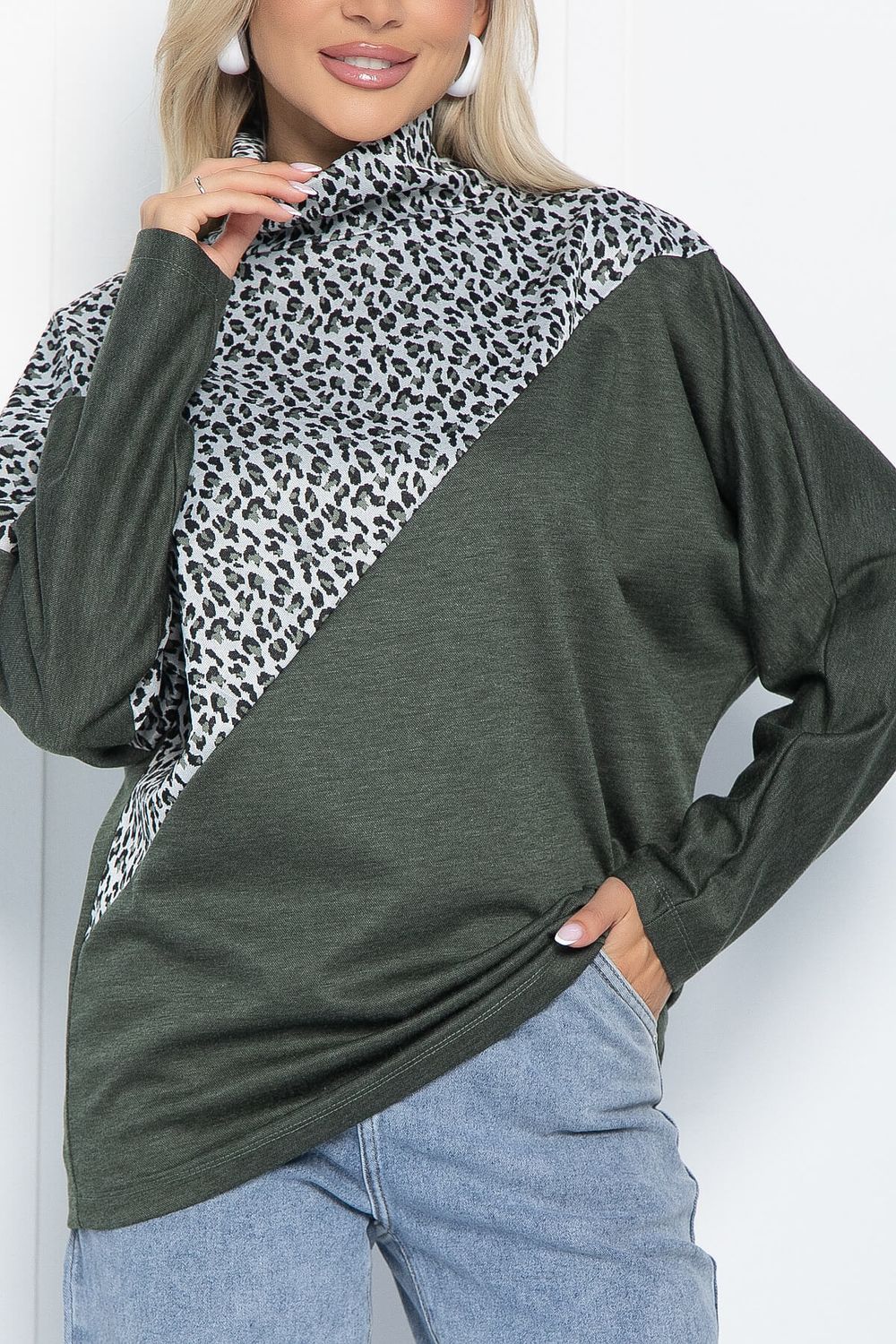 Блуза Нелли (хаки) Б11251 LT Collection