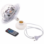 Диско-лампа светодиодная «Калейдоскоп красок», цоколь Е 27, Bluetooth, МР3, USB с удлинителем (220V)