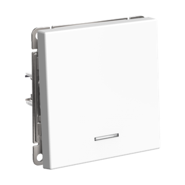 Выключатель кнопочный 1-кл. ArtGallery 10А с подсветкой механизм бел. SE GAL000116