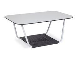 "Глория" журнальный стол 90х60см из HPL, цвет "молочный"