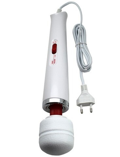 Супер-вибромассажер для принудительного оргазма из серии BDSM (2 скорости) белый (Цвет: белый)