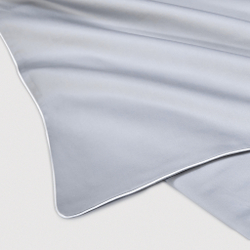 Постельное белье 2 спальное евро макси Сlaire&Caroll Lune серое с белым кантом