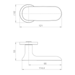 Ручка раздельная R.URS52.SOHO AC-9 медь