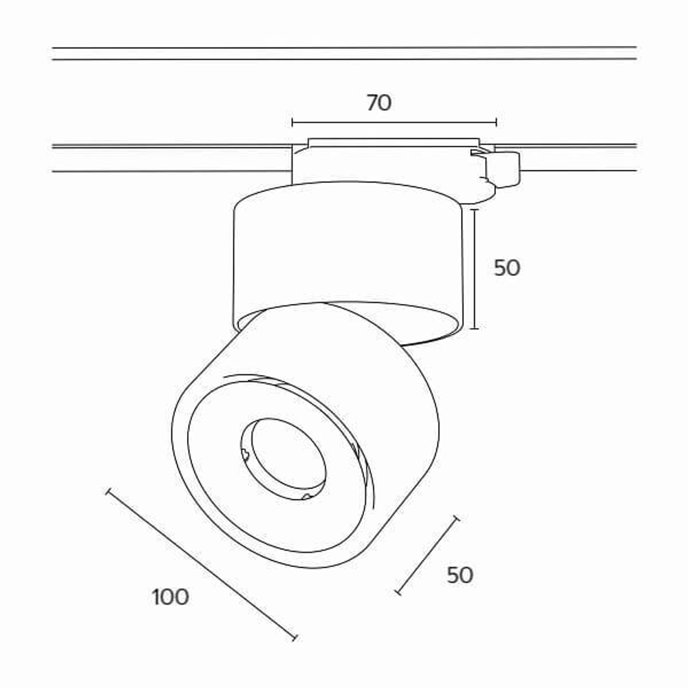 Трековый светильник Vaes VERONA TR белый для однофазной системы, 3000К/4000К