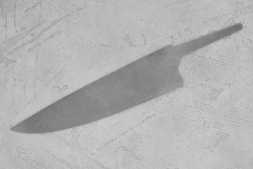 Заготовка для ножа, сталь M390 2,6мм. Модель "Аппарель ГШ210" с клинком 210мм, ТО 62-63HRC