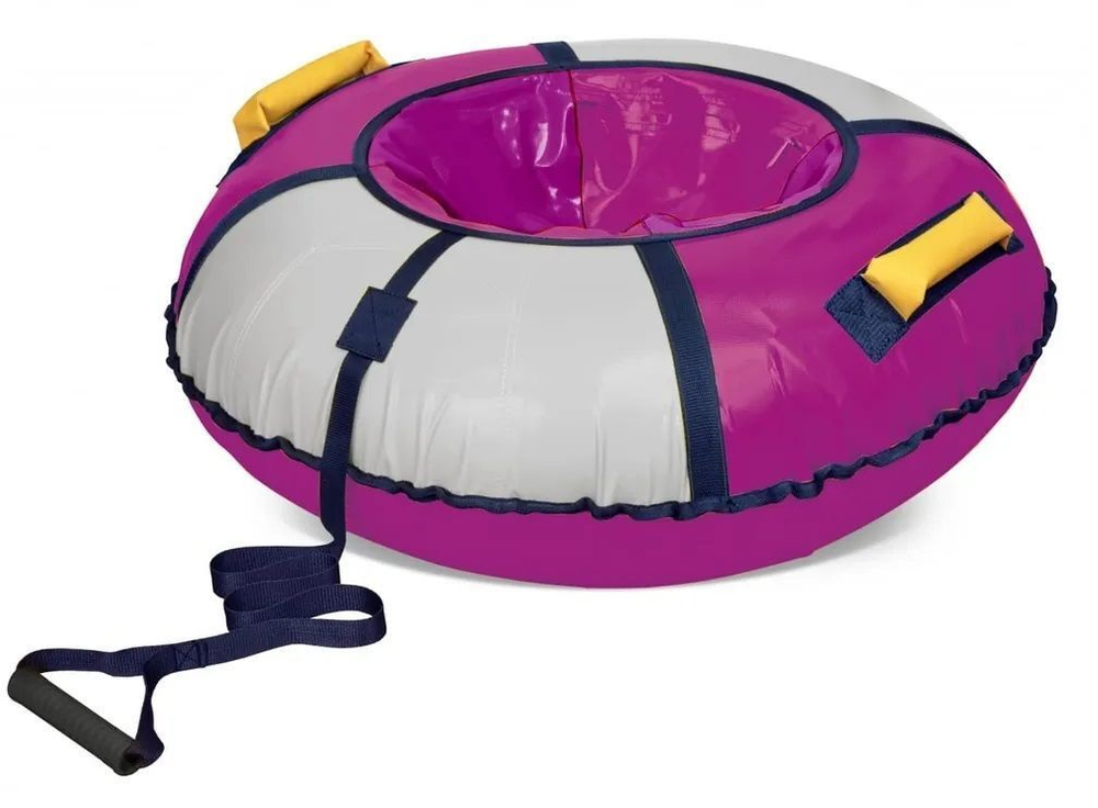 Тюбинг nika kids ТБ1К-110/БСР2 Классик с камерой,баклажан-серебро