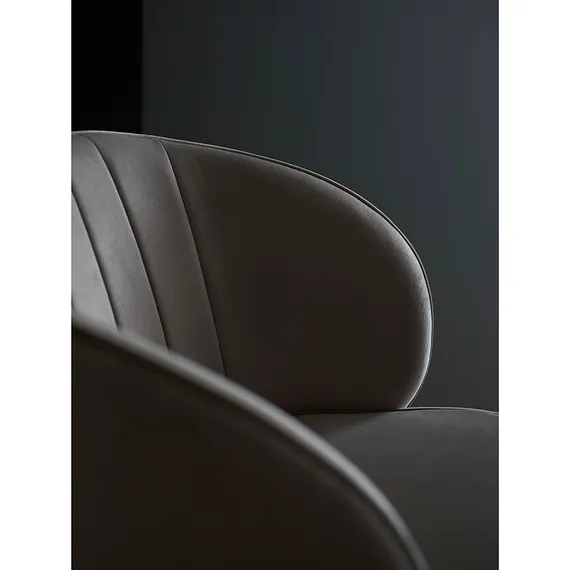 Стул Coral, серо-бежевый велюр с золотыми ножками