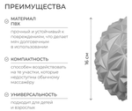 Массажный мяч ONLYTOP «Полусфера», d=16 см, цвет серый