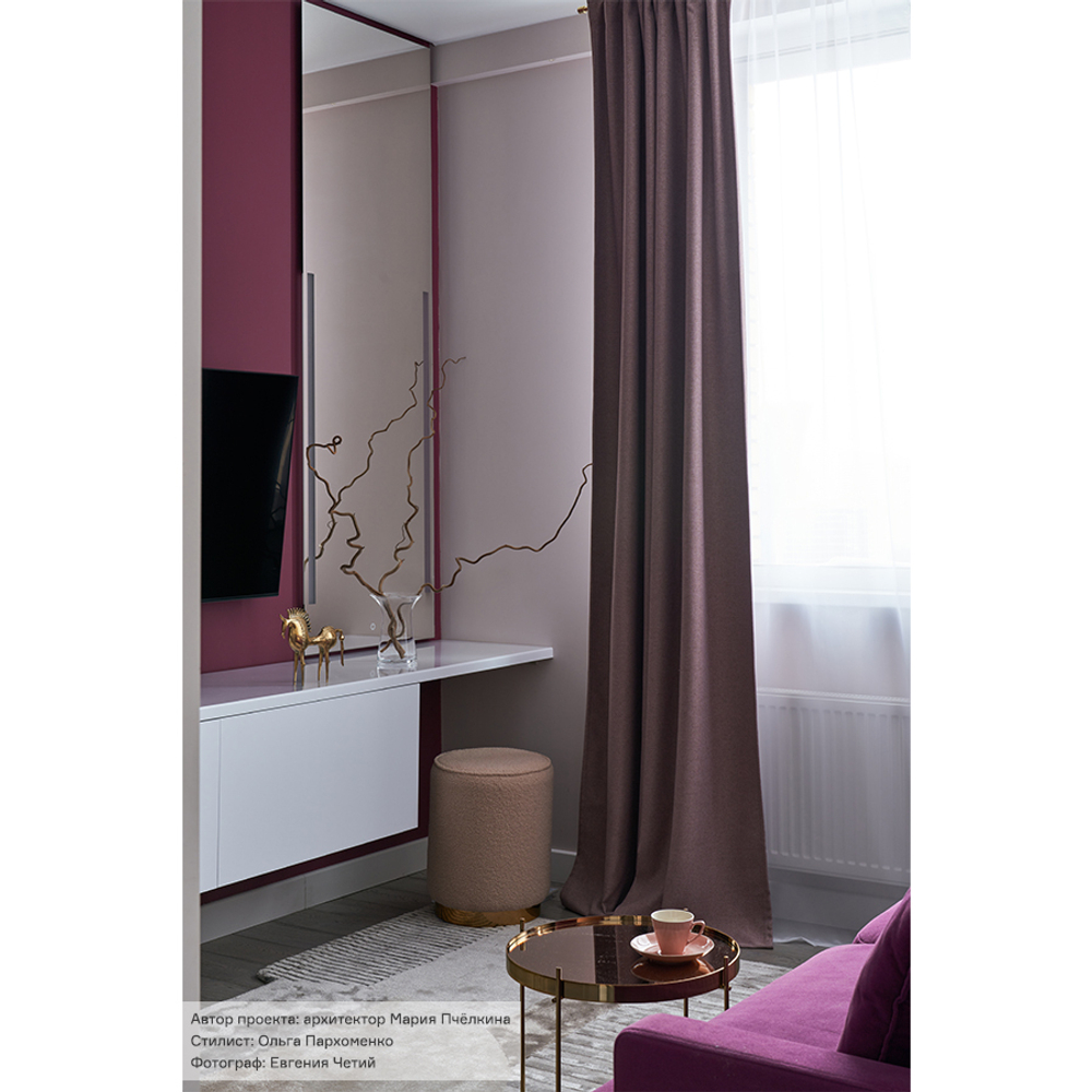 Пуф evie, букле, бежево-розовый