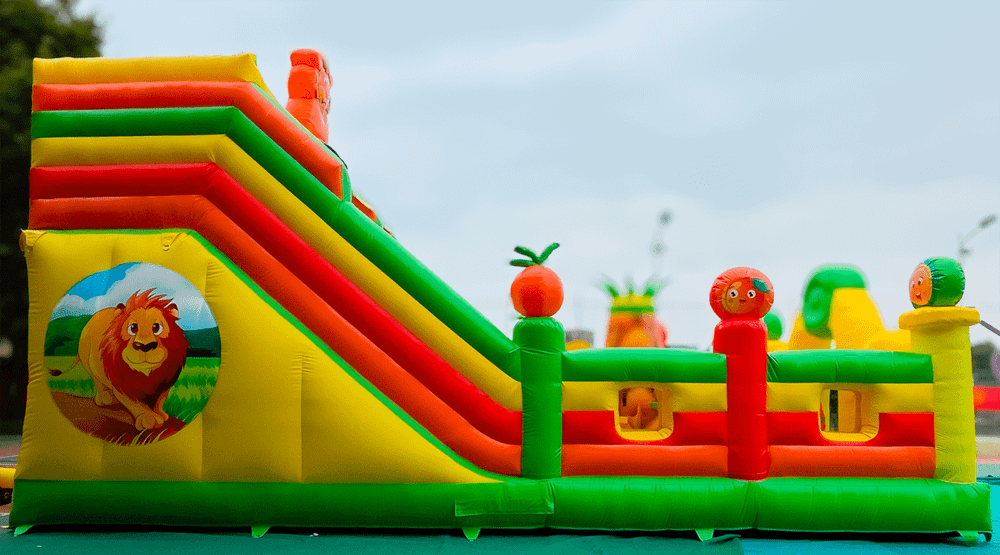 Коммерческий надувной батут « Спелый абрикос», 10*6*5 м