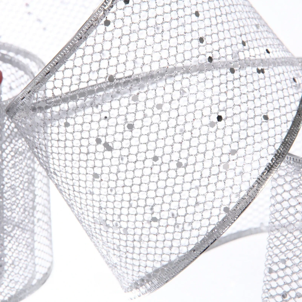 Лента для декорирования «Мерцание» 10 см, 2,7 м, Серебро