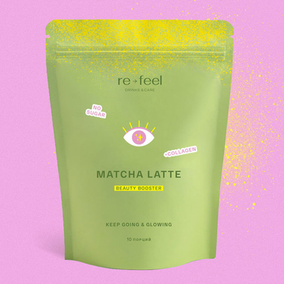 Матча-латте с кокосовым молоком и коллагеном "re-feel", 380 г (20 порций)