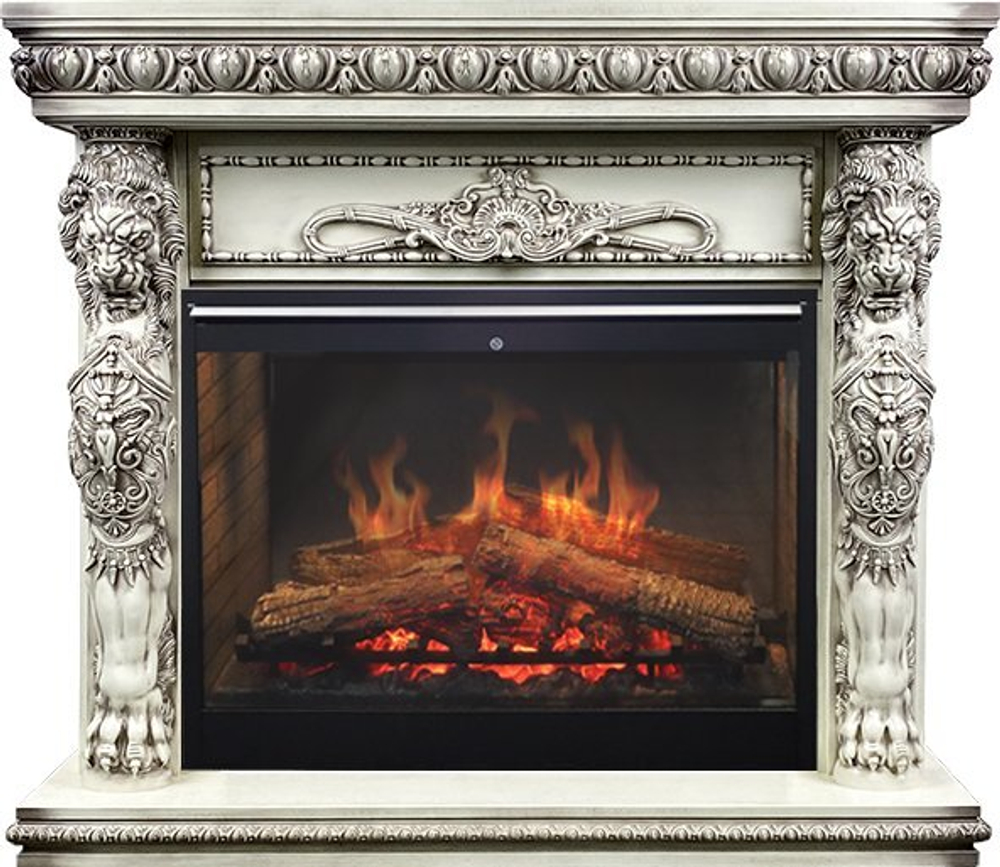 Каминокомплект Windsor - Слоновая кость с патиной с очагом Symphony 30'' DF3020-INT