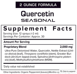 Quercetin Seasonal Extra Strength 120 ml (4 oz)