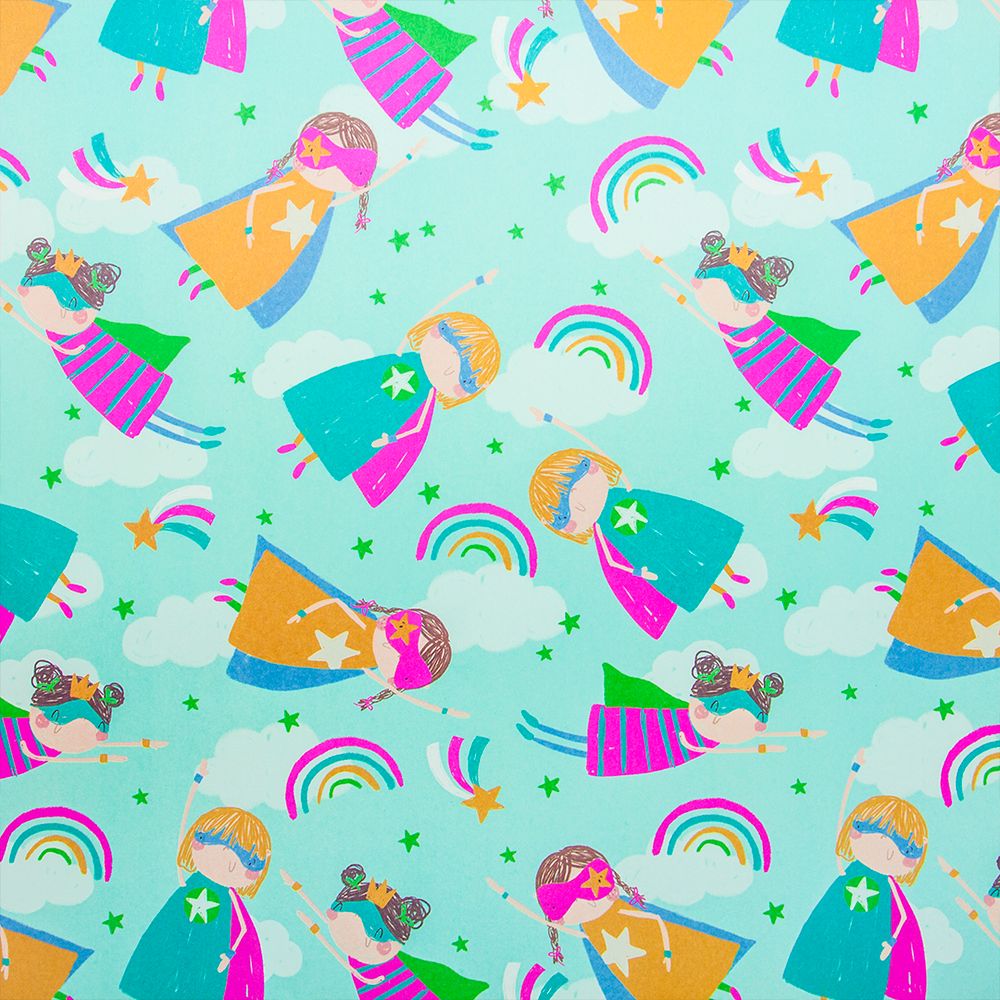 Упаковочная бумага (0,5*0,7 м) Super Girl, 1 шт.