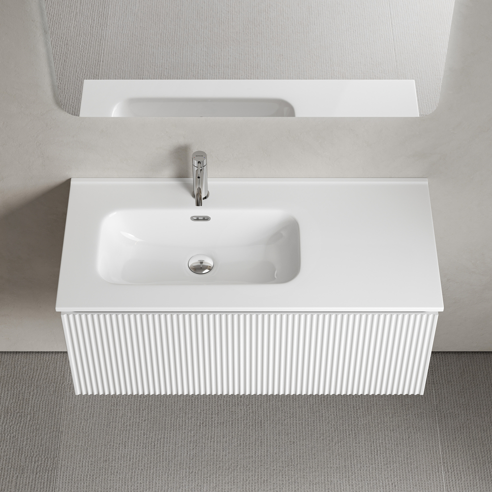 Тумба подвесная Sancos Snob R 1.0 с одним ящиком 995х445х406, Bianco, SNR1.0100LW