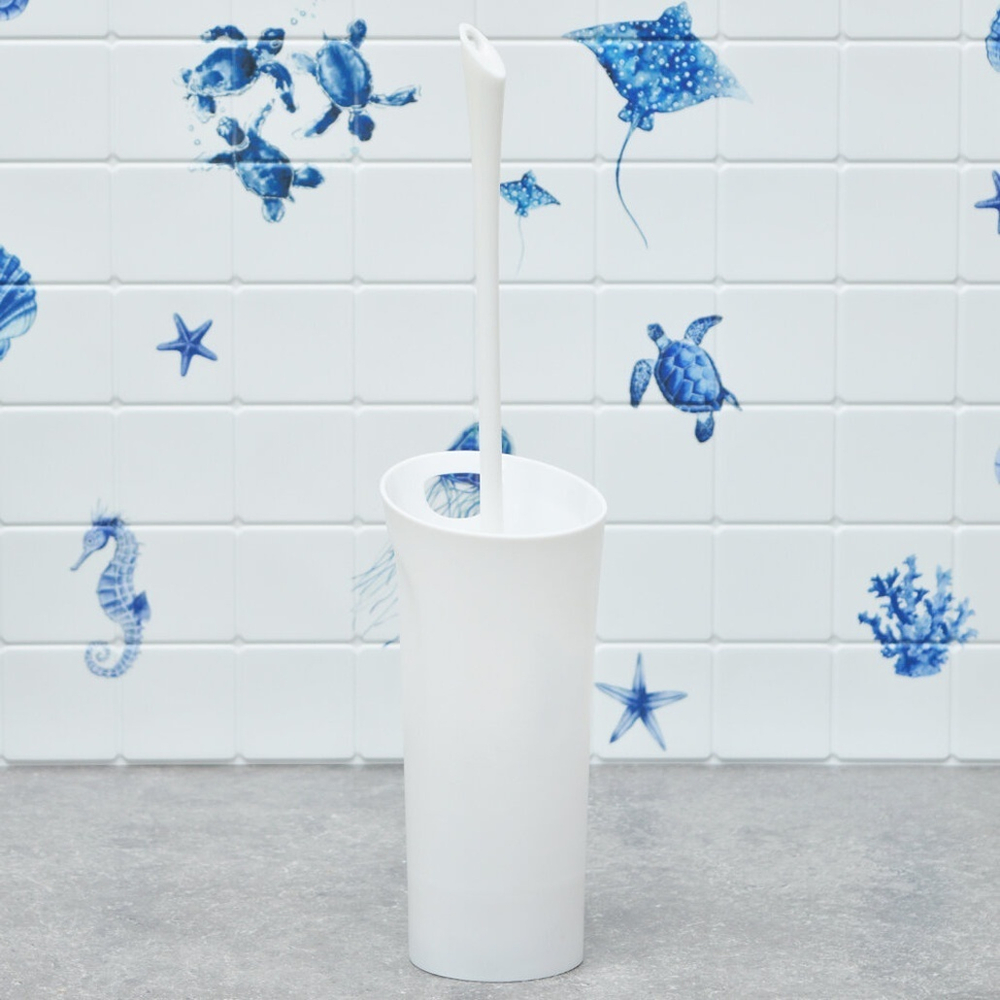 Ерш для туалета "Vogue" с подставкой, белый