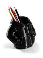 Подставка для карандашей "Худи", 13 см высота, 3D печать, черная