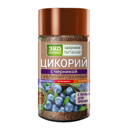 Экологика Цикорий натуральный растворимый с черникой, стек. банка, 85г