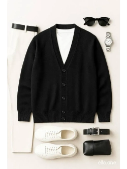 Кардиган вязаный оверсайз на пуговицах