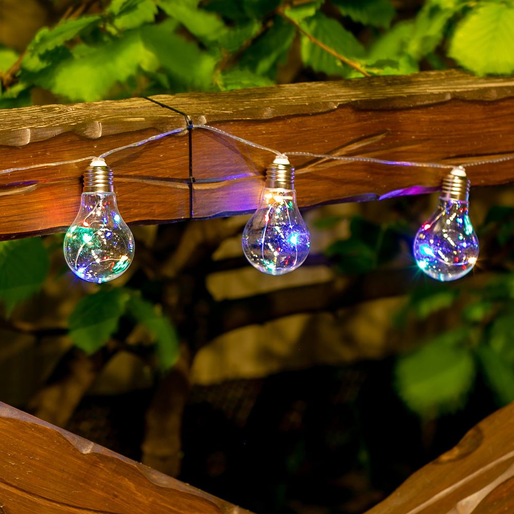 USL-S-126-PT4000 BULBS Садовая гирлянда на солнечной батарее Лампочки. 40 светодиодов. Разноцветный свет. 1xАA Ni-Mh аккумулятор в-к. IP44. TM Uniel