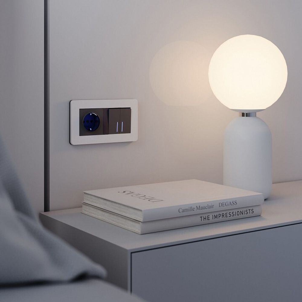 Рамка на 2 поста Werkel Split (белый/черный, soft-touch) W0023068