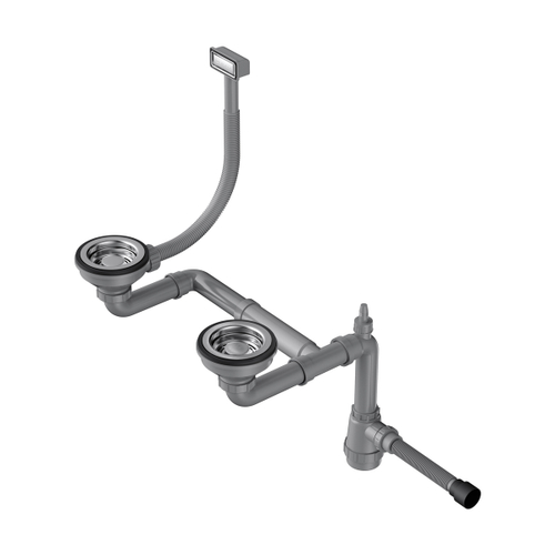 Арматура для полуторачашевых моек с прямоугольным переливом Omoikiri WK-1.5-IN