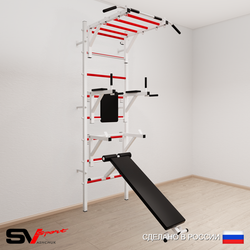 Шведская стенка Sv Sport усиленная 626 (Турник рукоход/Брусья/Стойка/Скамья)