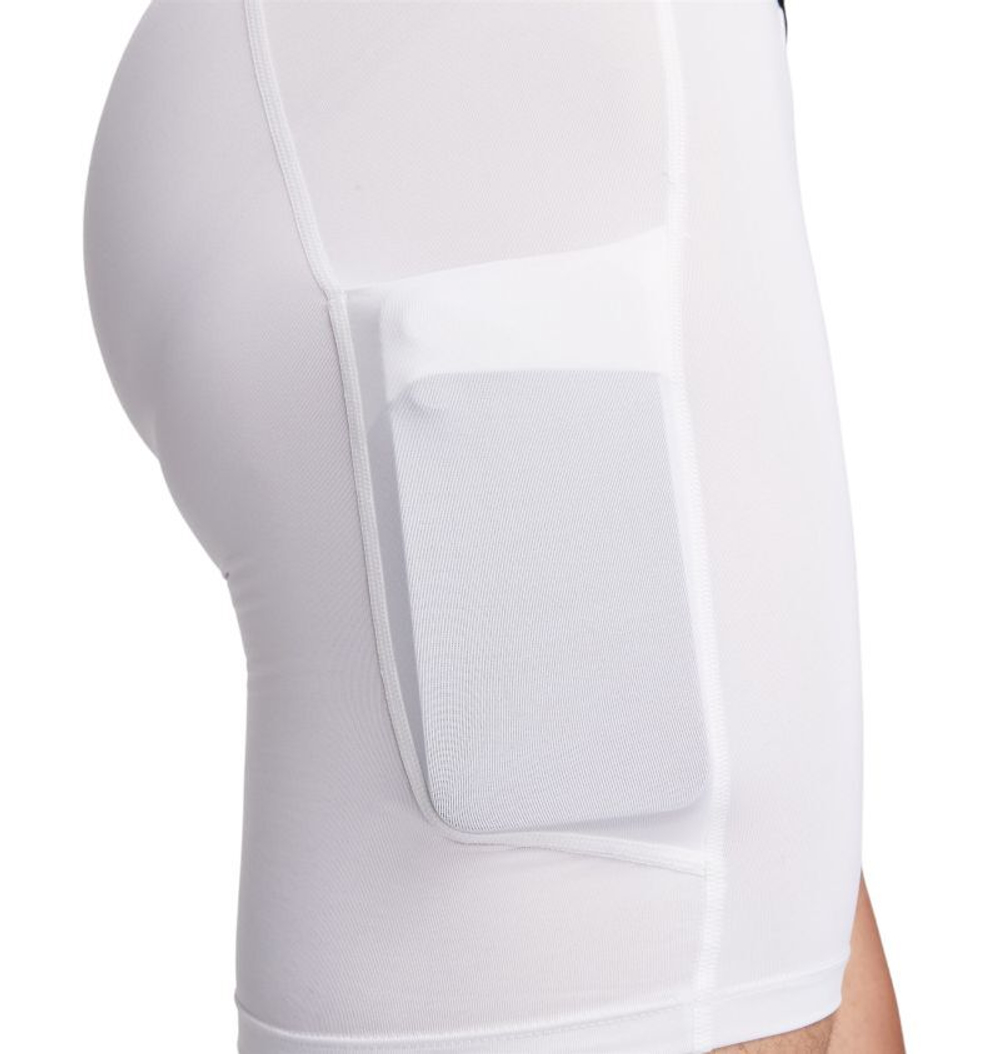 Мужские теннисные шорты Nike Pro Dri-Fit Fitness Long - white/black