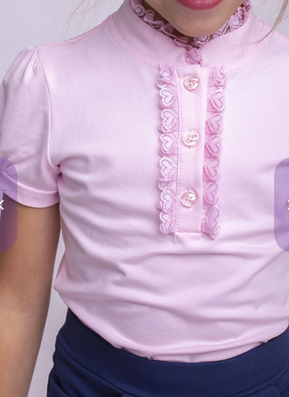 Футболка для девочек 0016/1_ШК21 розовый р.122 (Батик), 1 шт.