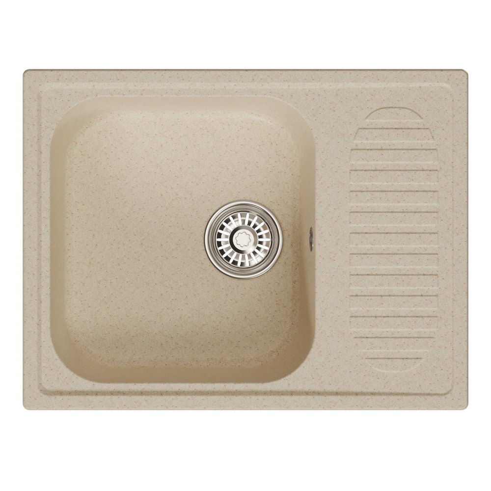 Мойка ML-GM18 КОМФОРТ с крылом, бежевая (328), 640*490*190мм