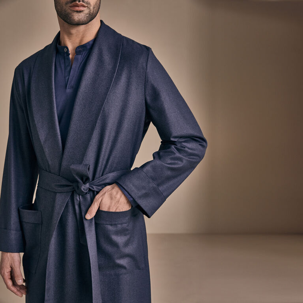 Халат мужской Frette Pilot Navy Blue (XXL)