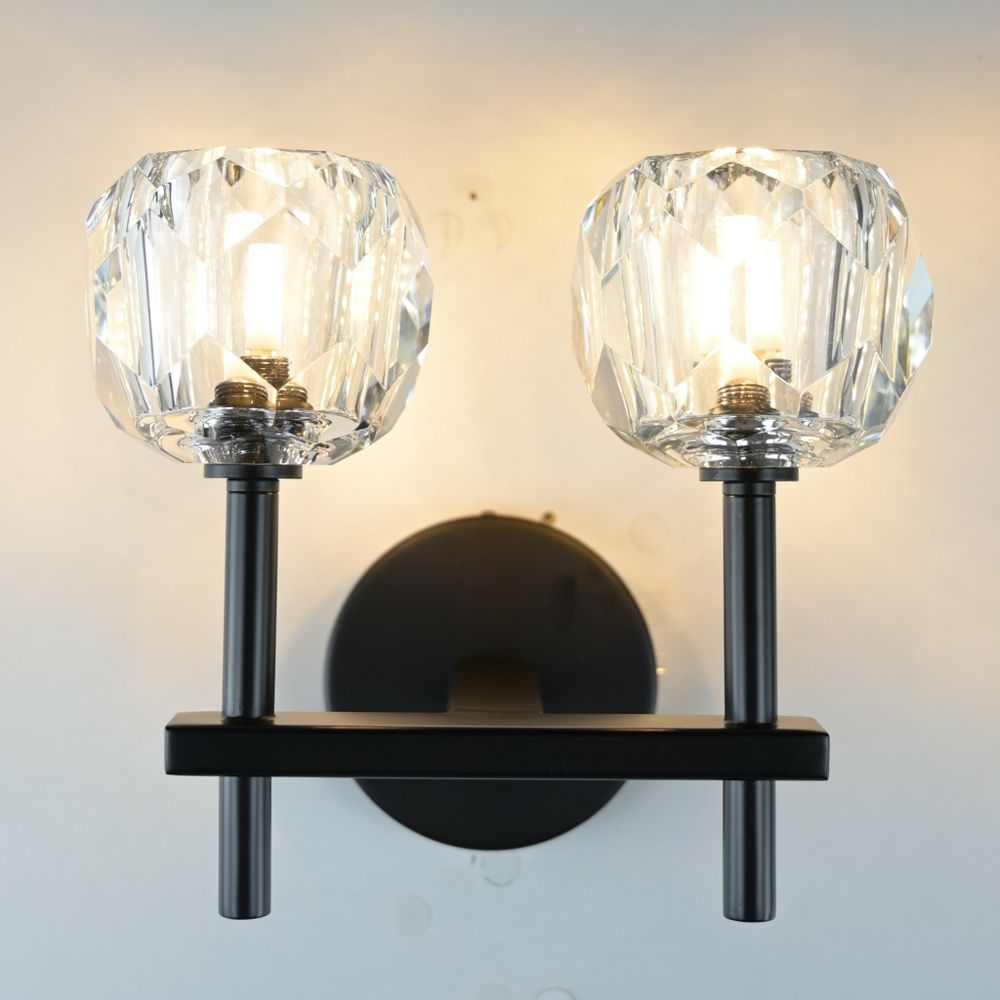 Бра Boule De Cristal Double Sconce Brass Черный By Imperiumloft