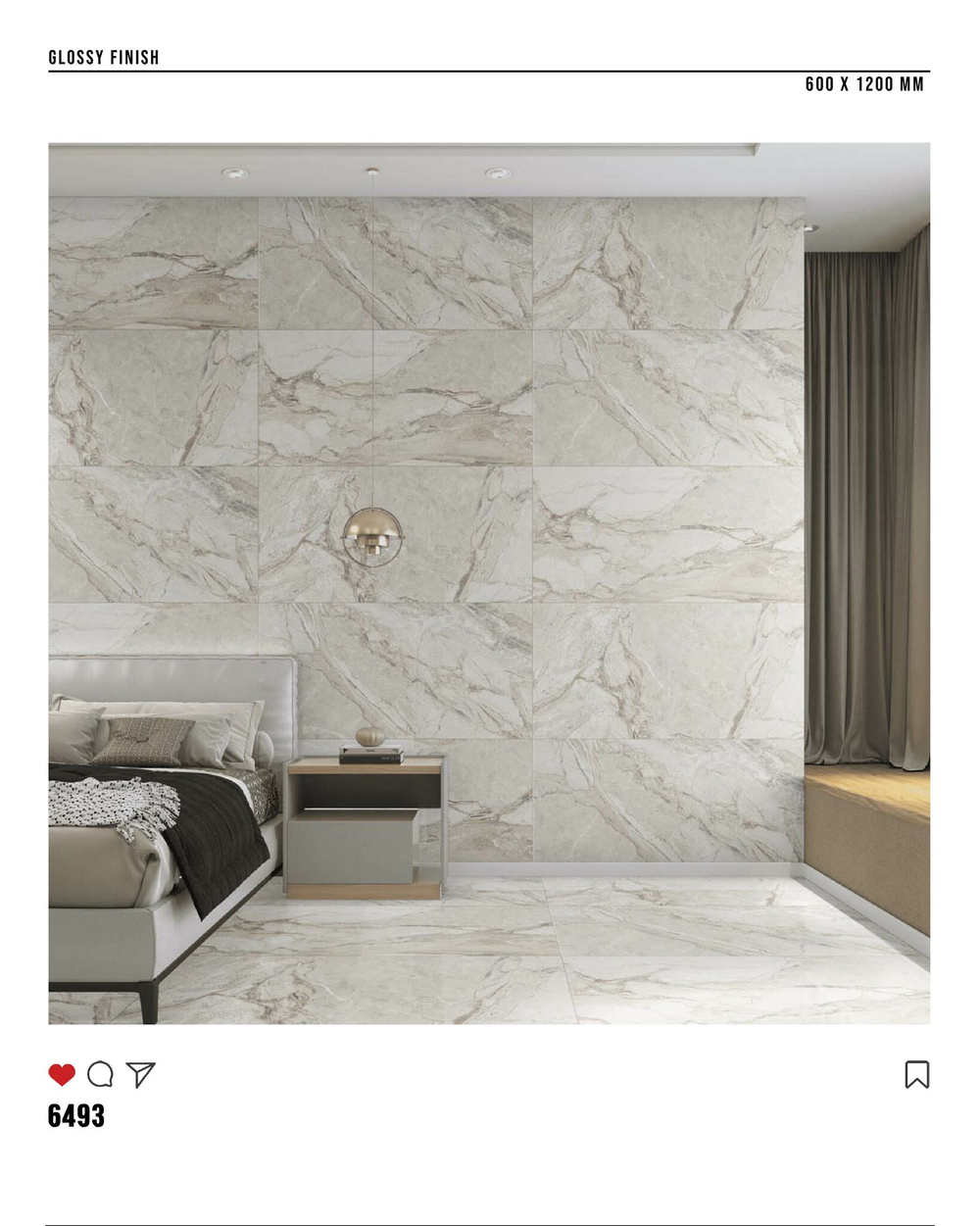Керамогранит glossy №6, 60х120, 6493