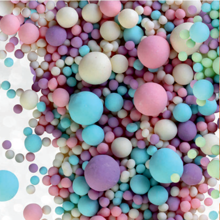 Драже зерновое в шоколадной глазури Жемчуг МИКС матов.(087) Белоснеж/сиреневый/розововый/голубой (75г)