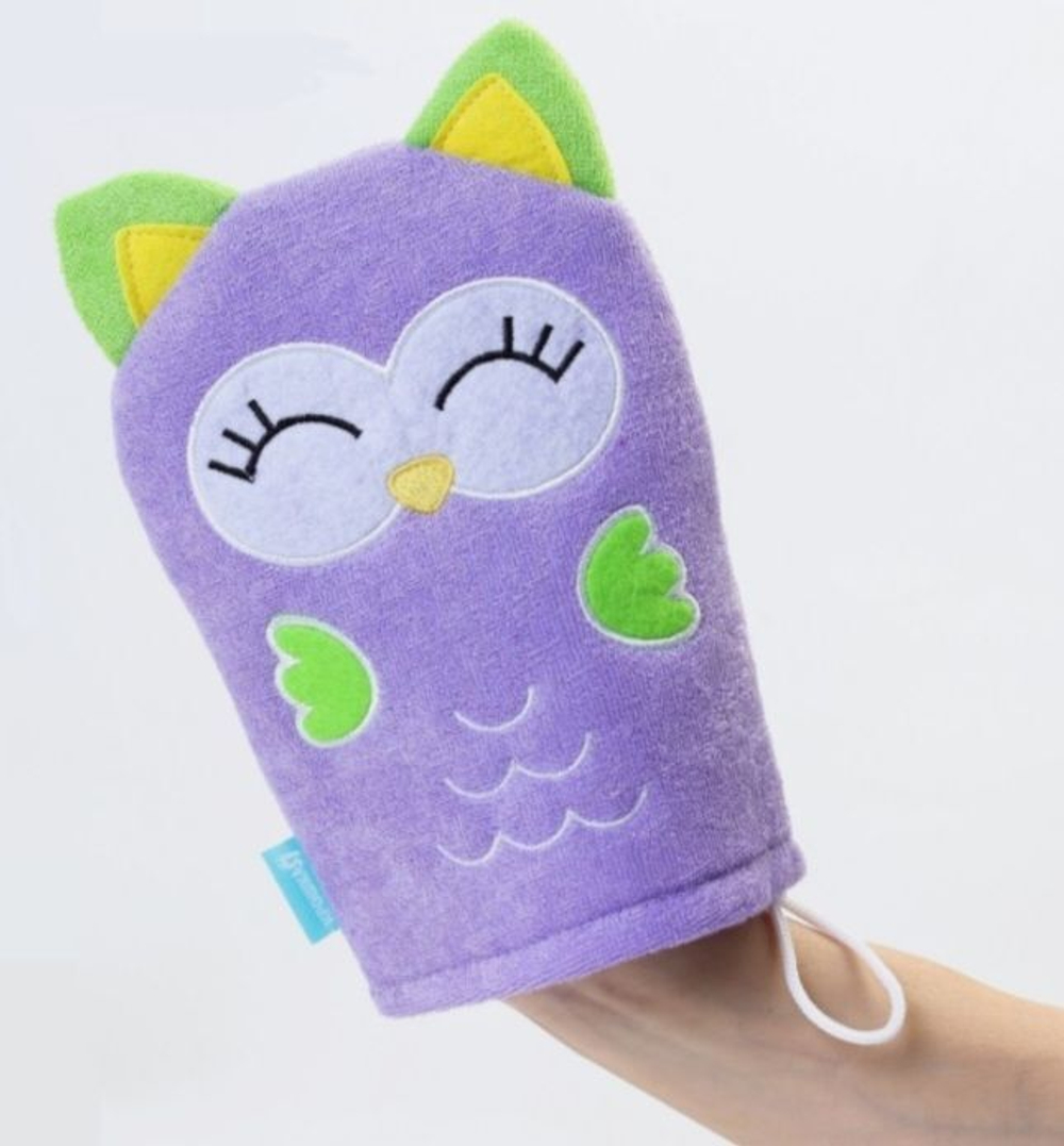 Детская мочалка - рукавичка лис