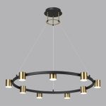 6532/58L LEDIO LN23 220 чёрный, латунь Светильник подвесной LED 58W 3000-6000K 2224Лм 220V FLINT