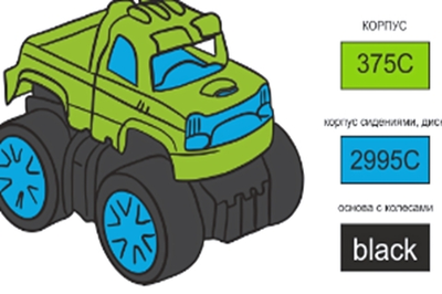Пластмассовая игрушечная машина "Джип маленкий 2" зелено-голубой (15*10*11 см) сетка