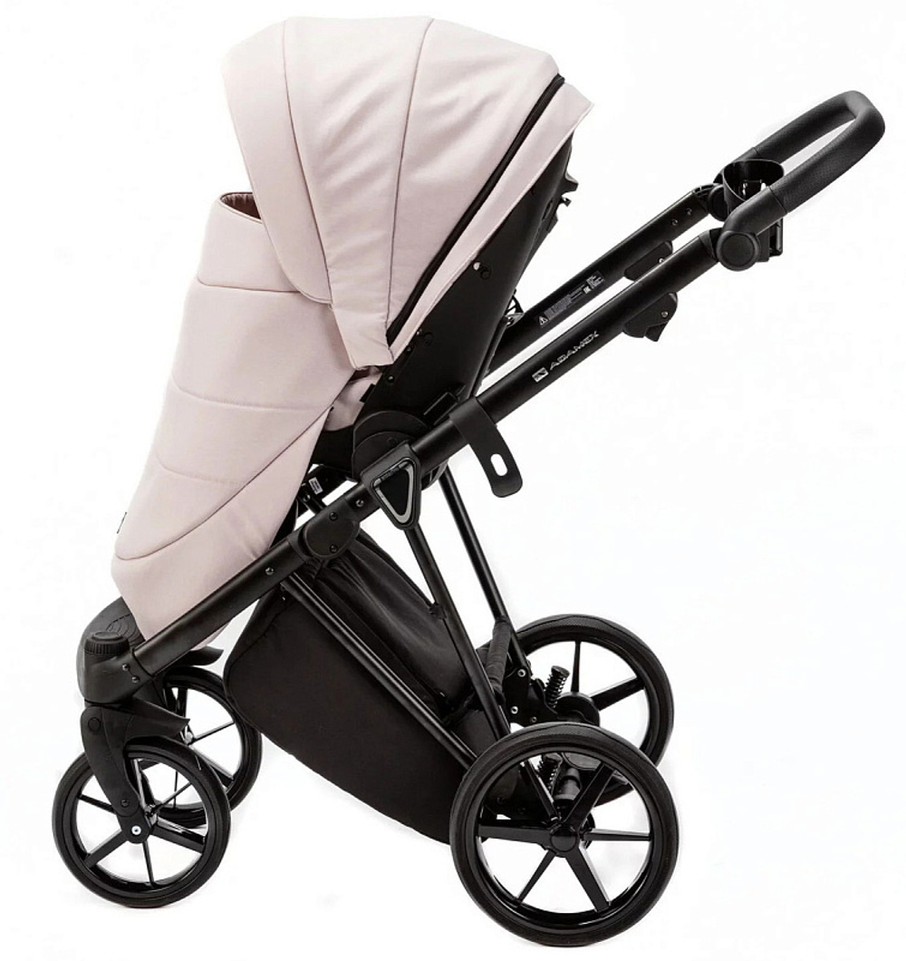Детская коляска Adamex Belissa 2 в 1 B-PS26 (РОЗОВЫЙ+РОЗОВ.ПЕРЛ.ПЕРФ.КОЖА)