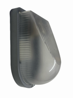 ABS серия. Светильник настенный влагозащищенный IP54, E27, ударопрочный поликарбонат, для гаража, мастерской и подвала, серый