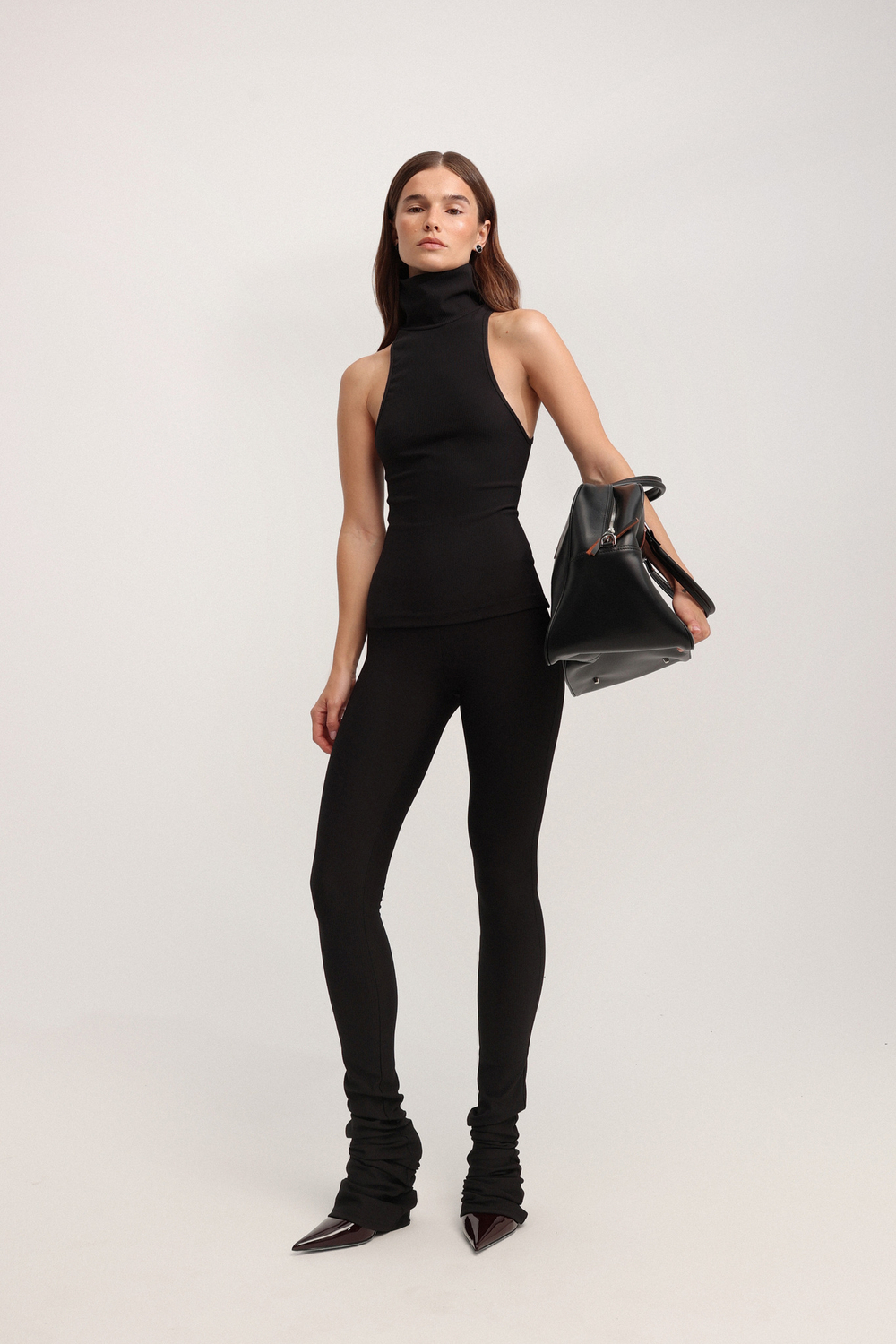 Топ без рукавов в рубчик