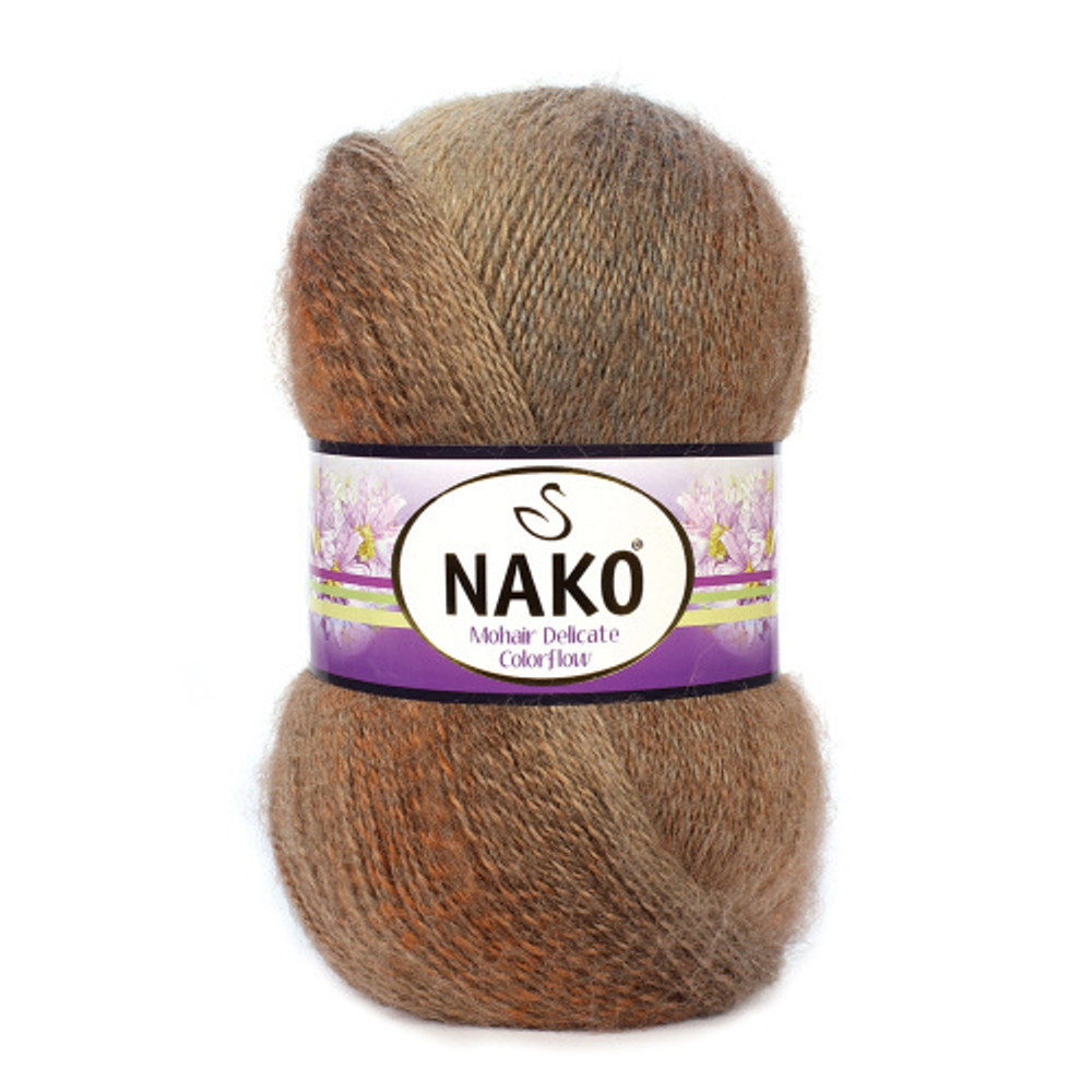 Пряжа Mohair Delicate Color Flow, 100г, 500м, 85%акрил, 10%шерсть, 5%мохер (цена за 1шт)