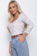 Лонгслив Лео (бело-бежевый) Б11038 LT Collection