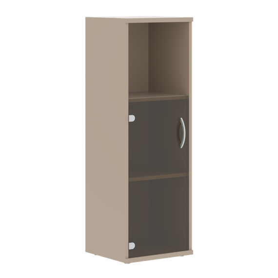 Шкаф колонка с малой стеклянной дверью СУ-2.2 Мокачино 406х365х1200 IMAGO