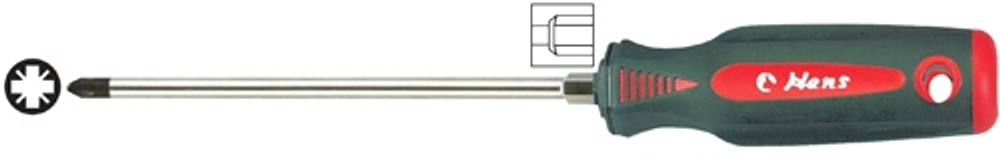 Отвертка крестовая PZ силовая Pozidriv Hans, 0436PZ2-4