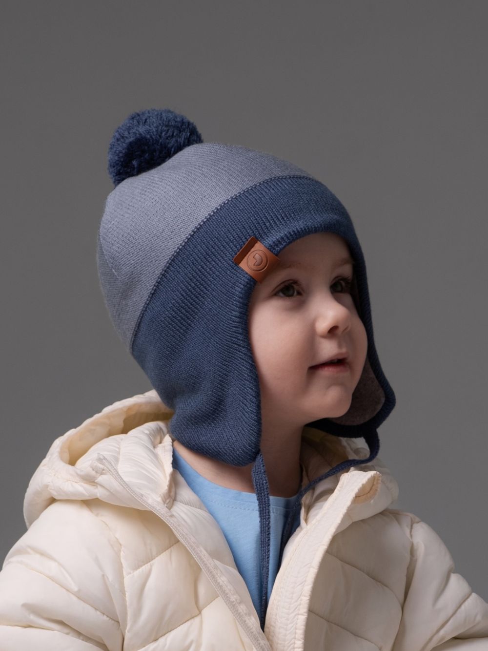 Шапка весенняя/осенняя вязаная (Светлый габардин) КОДИ