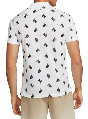 Мужское теннисное поло Nike Print Slim Polo - белый